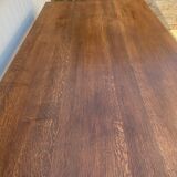 Farmhouse dining table in solid oak 1980