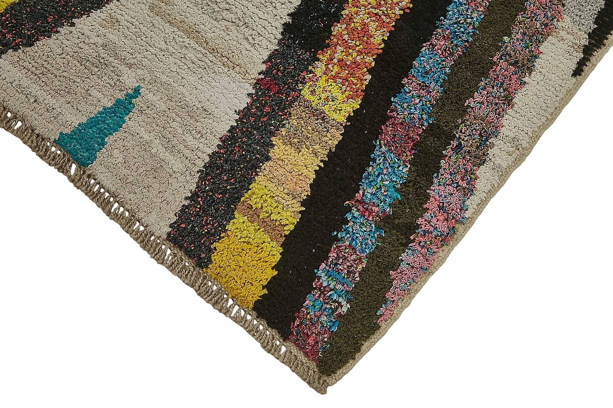 Tapis boho recyclé turc fait main 93 cm x 305 cm