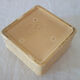 Old sweet jar / fruit basket, square shape, in Sarreguemines ceramic.
