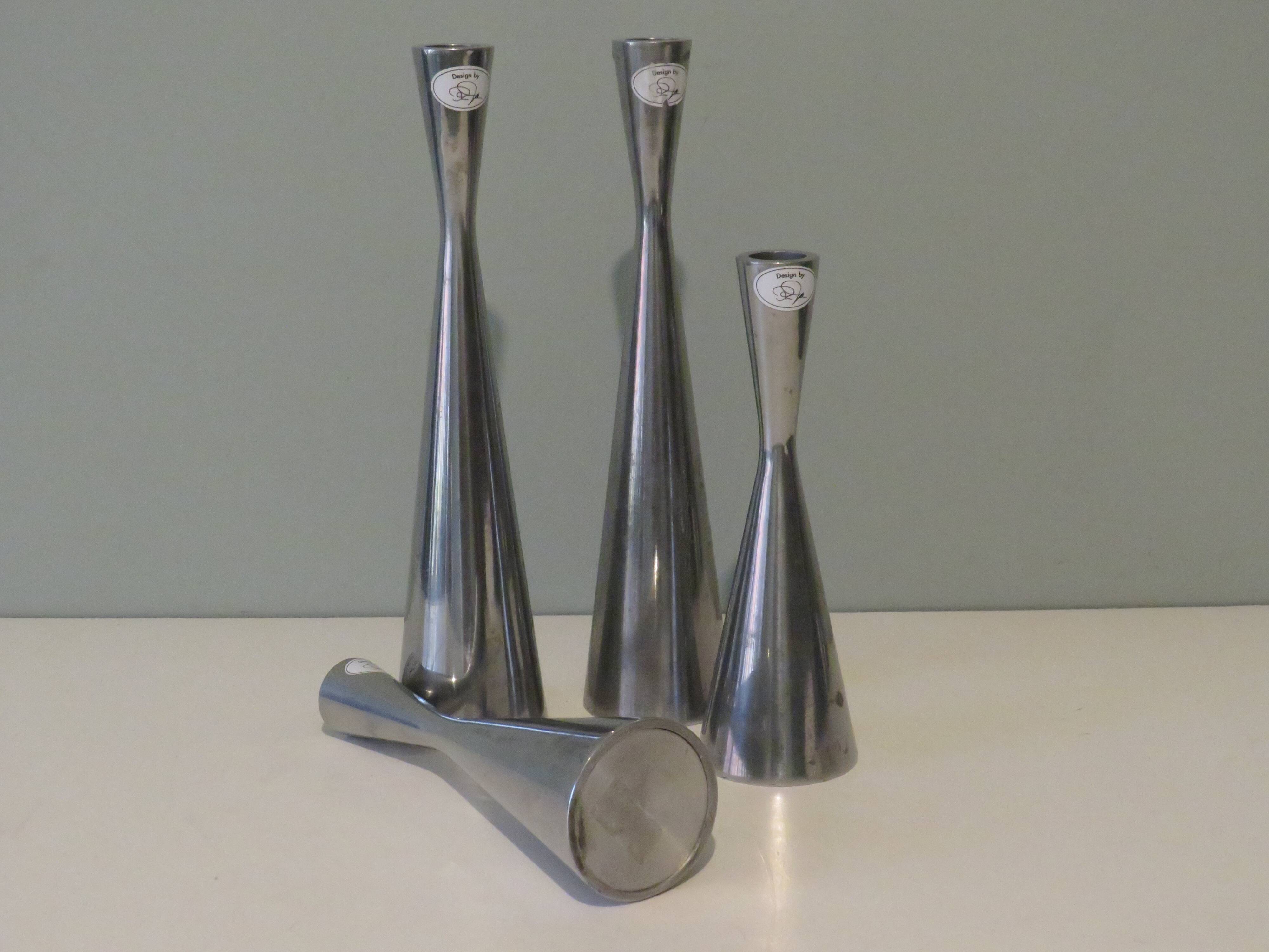 Set of 4 candle holders, designed by Erika Pekkari 1990