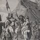 Dutch engraving XVIIIth "Riders in good humor"