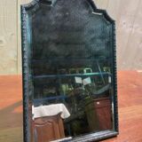 Table mirror to place in silver metal
