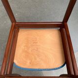 Mid-century walnut dining chairs, 1960s, set of 6.