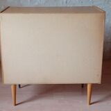 Vintage light wood chest of drawers from the 1970s.