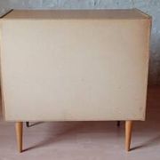 Commode vintage en bois clair des années 1970