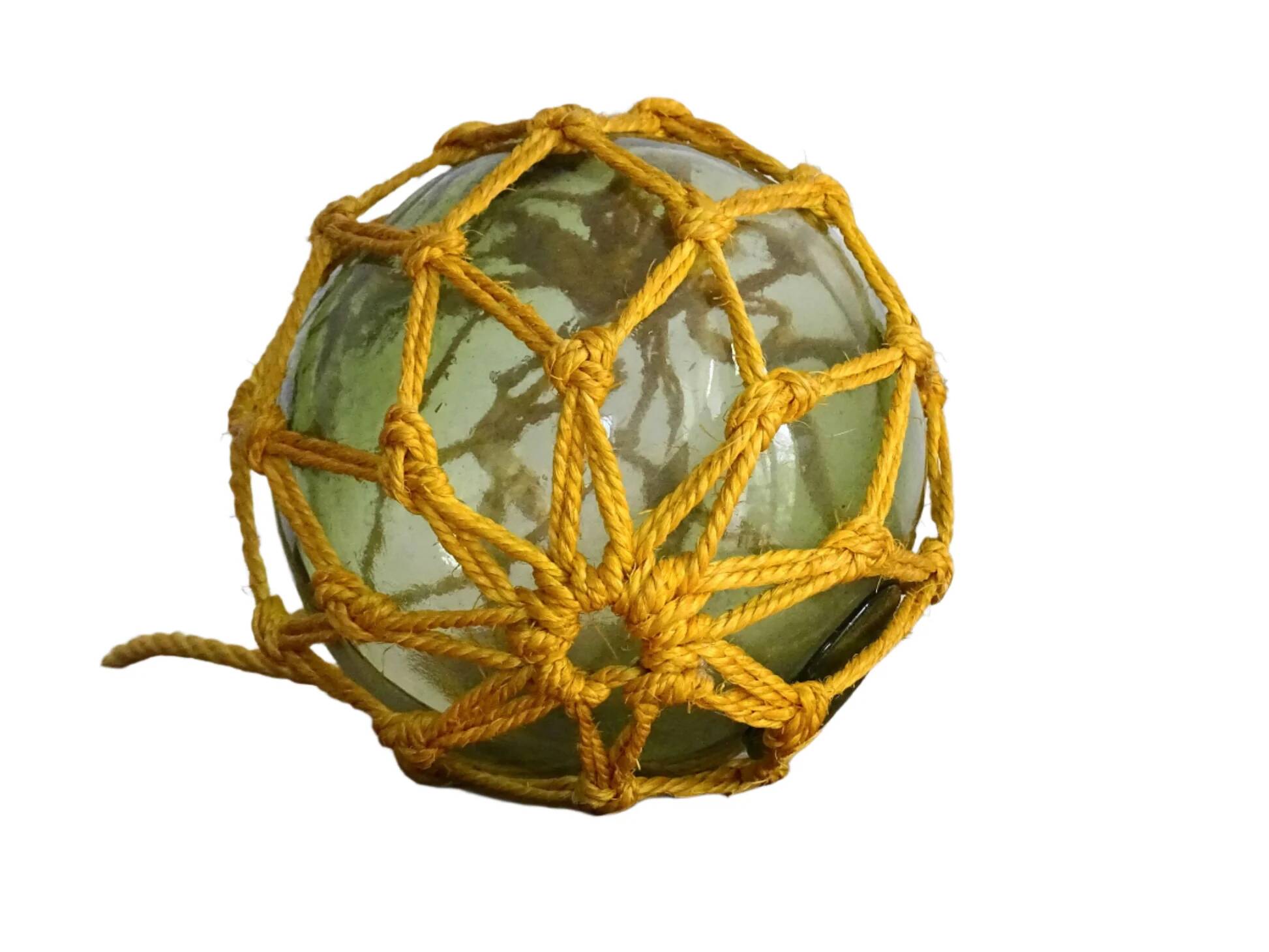 Bouée vintage en verre vert