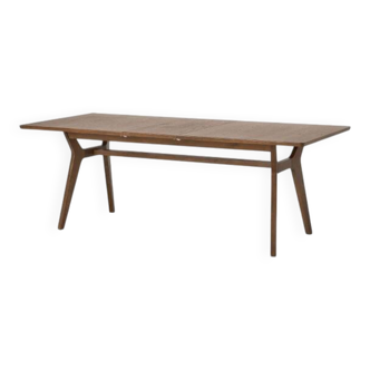 Solid oak extendable table Jenson for 6/8 people