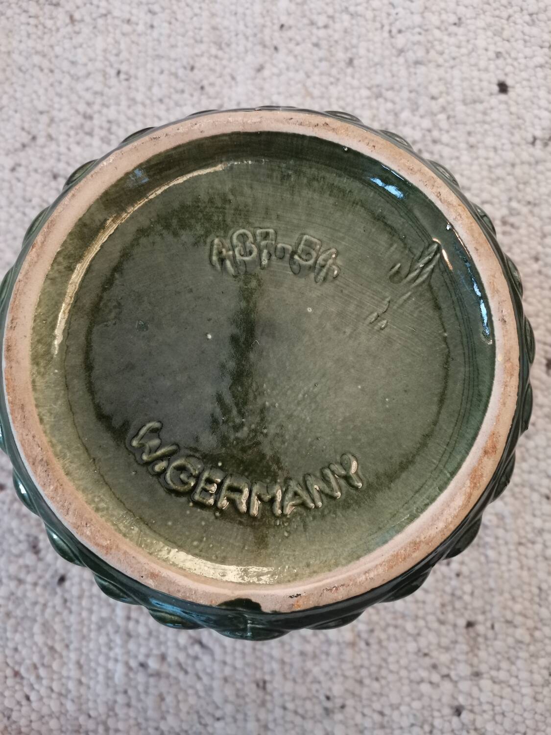 Vase de sol Scheurich vintage en céramique, Allemagne de l'Ouest