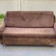 Meral France brown velvet convertible sofa bed