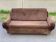 Brown velvet convertible sofa bed Meral France