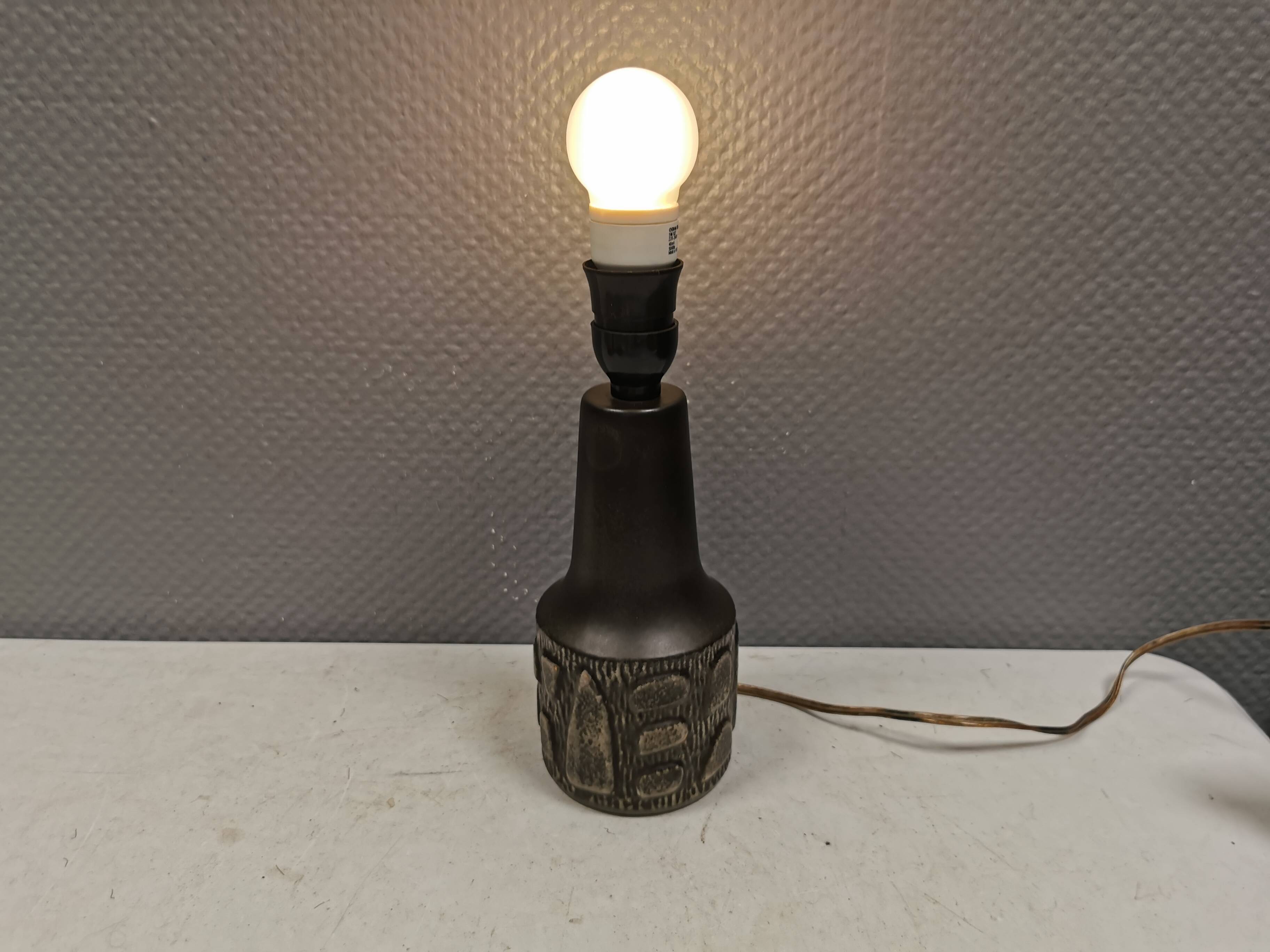 Ceramic table lamp from Danish Johgus, 1970s–80s.