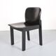 Lot de 6 chaises de salle à manger en bois et cuir noir