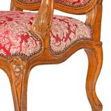 Pair of Louis XV style cabriolet armchairs