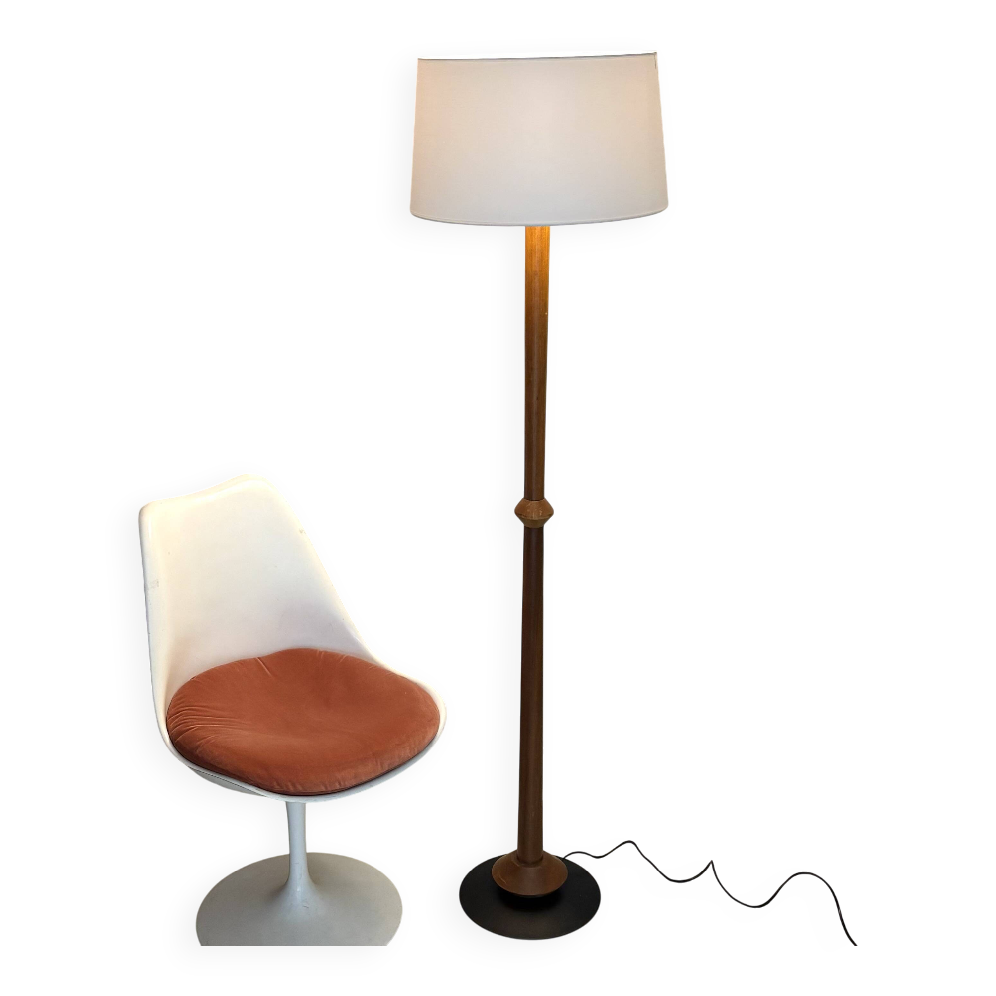 Scandinavian teak floor lamp