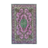 Handmade Vintage Turkish 1980s 175 cm x 278 cm Pink Rug