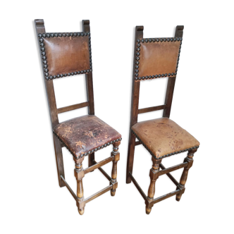 Pair of narrow chairs early 20th century