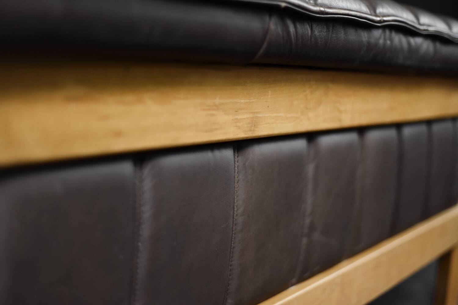 Vintage Mid-Century Modern Danish Brown Leather 3-Seater Sofa, 1970s