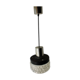 Vintage moulded glass hanging lamp