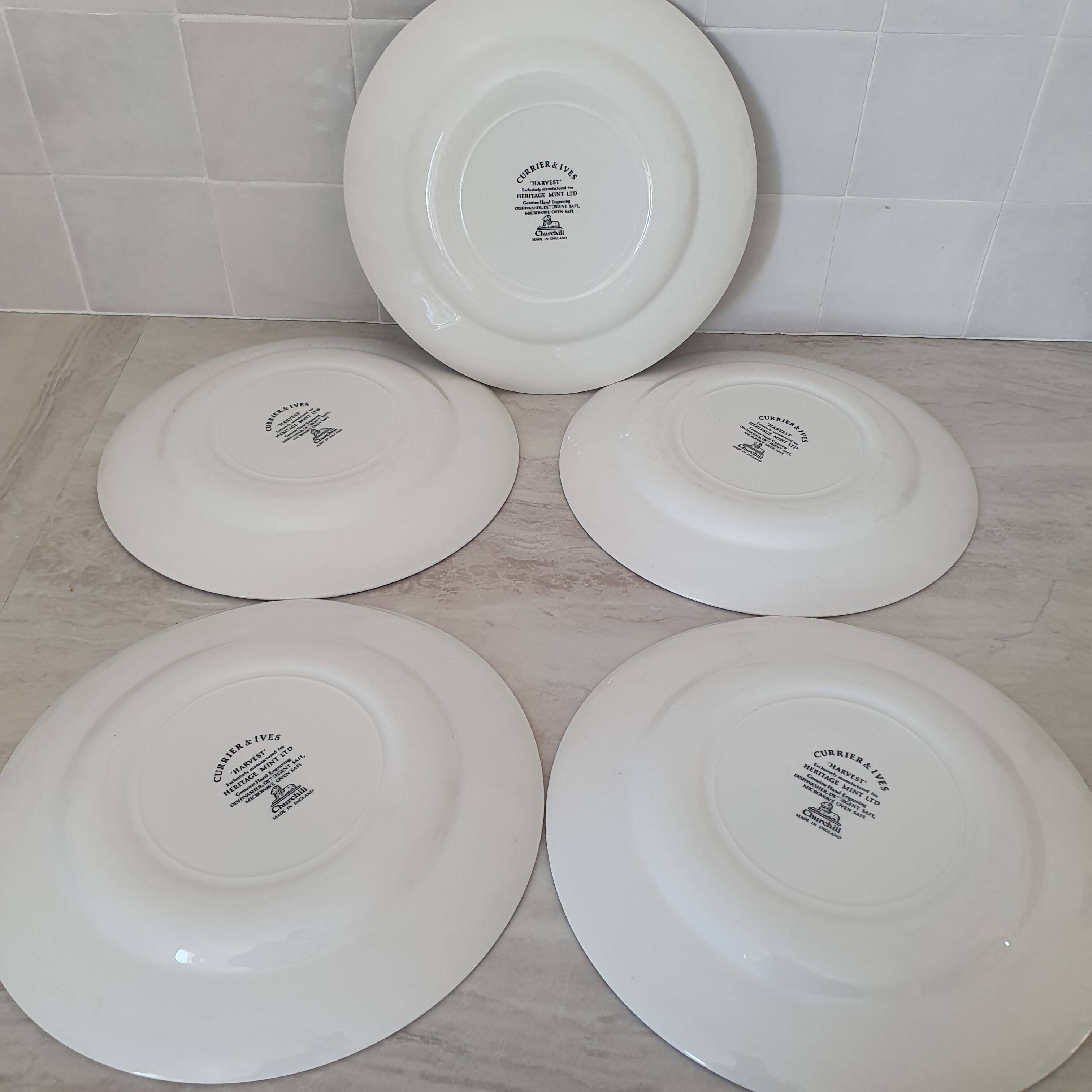 Churchill / Large English porcelain plates
