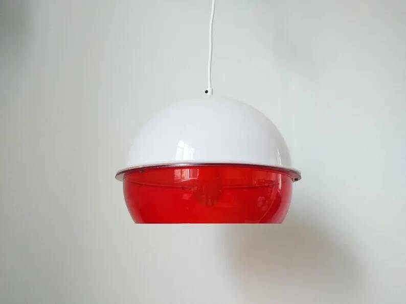 Midcentury Pendant in Style Harvey Guzzini, Space Age, Italy, 1970s