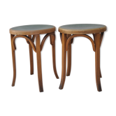 Pair of stools signed Baumann