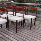 Set of 6 vintage Scandinavian chairs by Niels Otto Moller