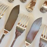 PLATIL 12 Couverts à Poisson  Métal Argenté