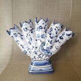 Small flower vase with 5 branches in earthenware from Portugal