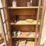 Vitrine art déco bois brut