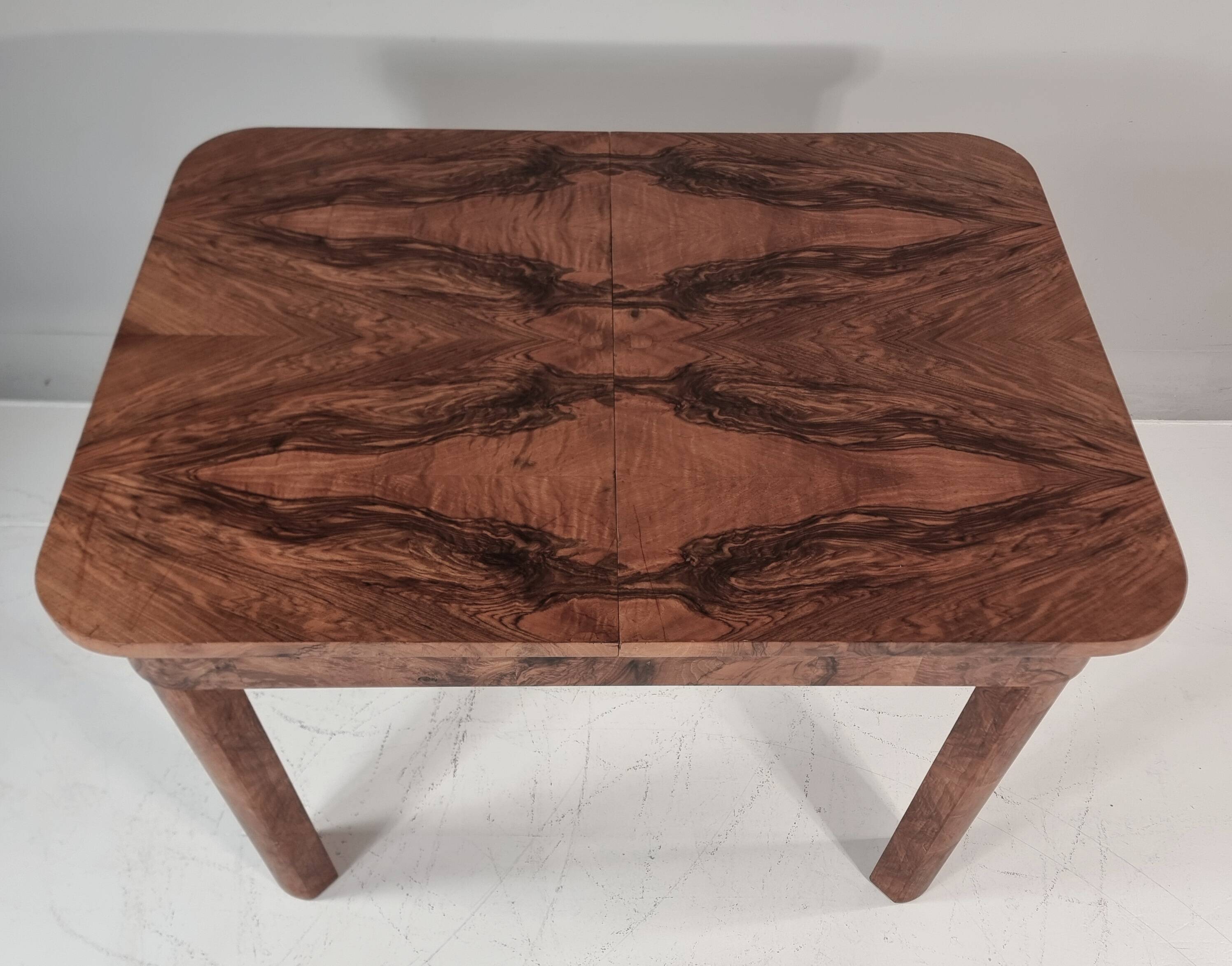 Art Deco dining table in walnut, 1960s