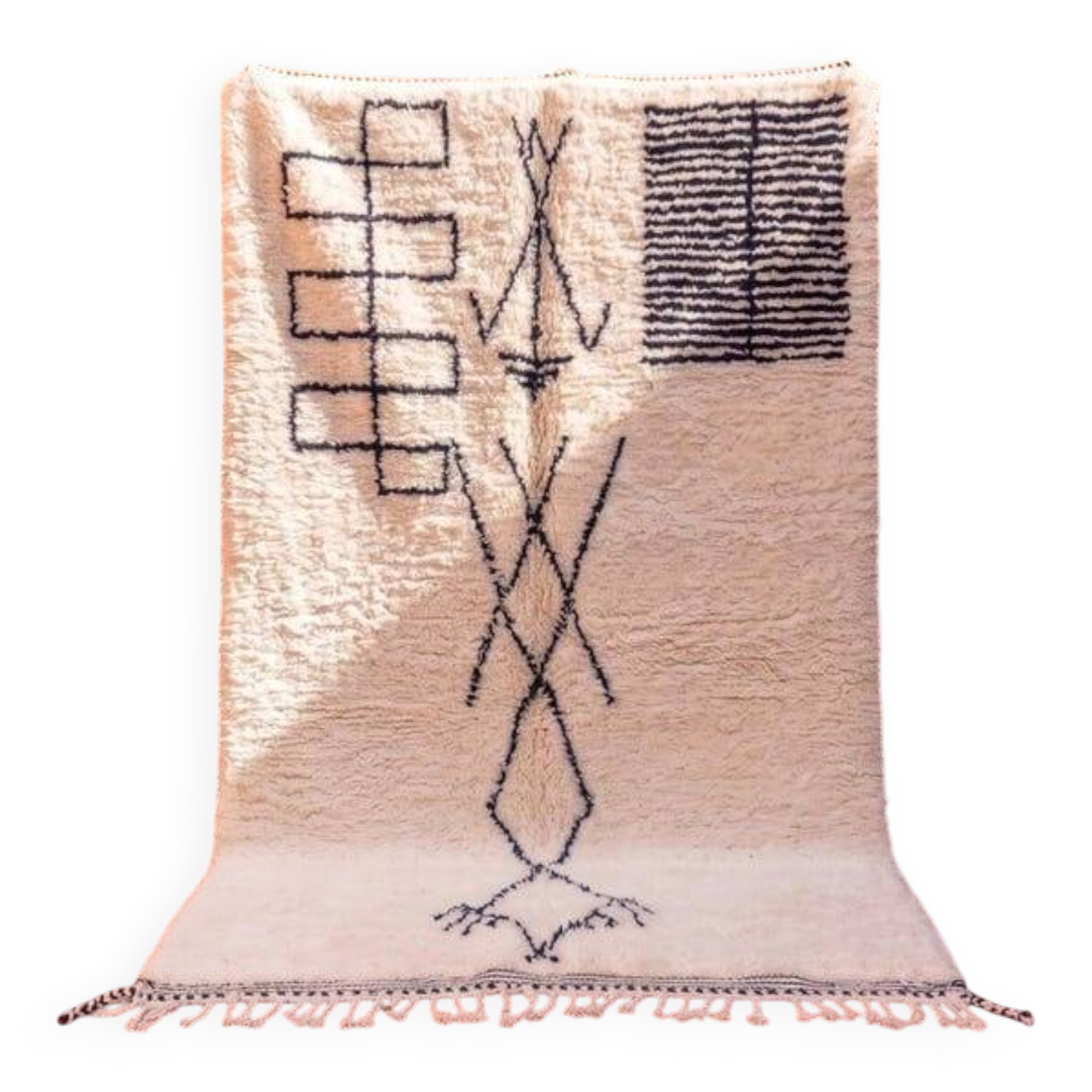 Handmade traditional pure wool rug size 2/3 m