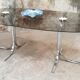 Table ovale en verre vintage