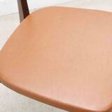 Bistro chair in fawn skai and dark oak