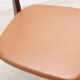 Bistro chair in fawn leatherette and dark oak
