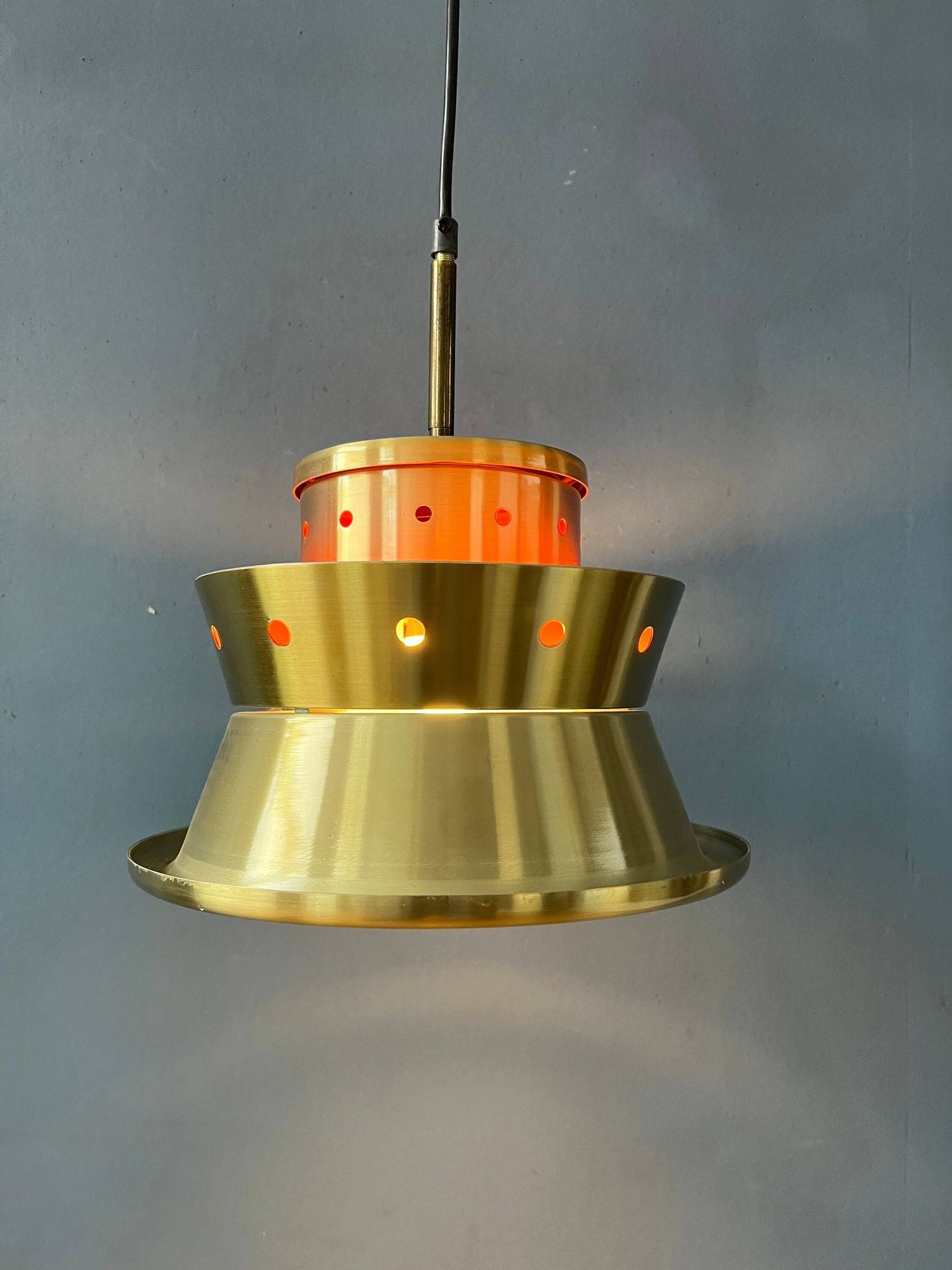 Suspension Space Age metallic Doria Leuchten