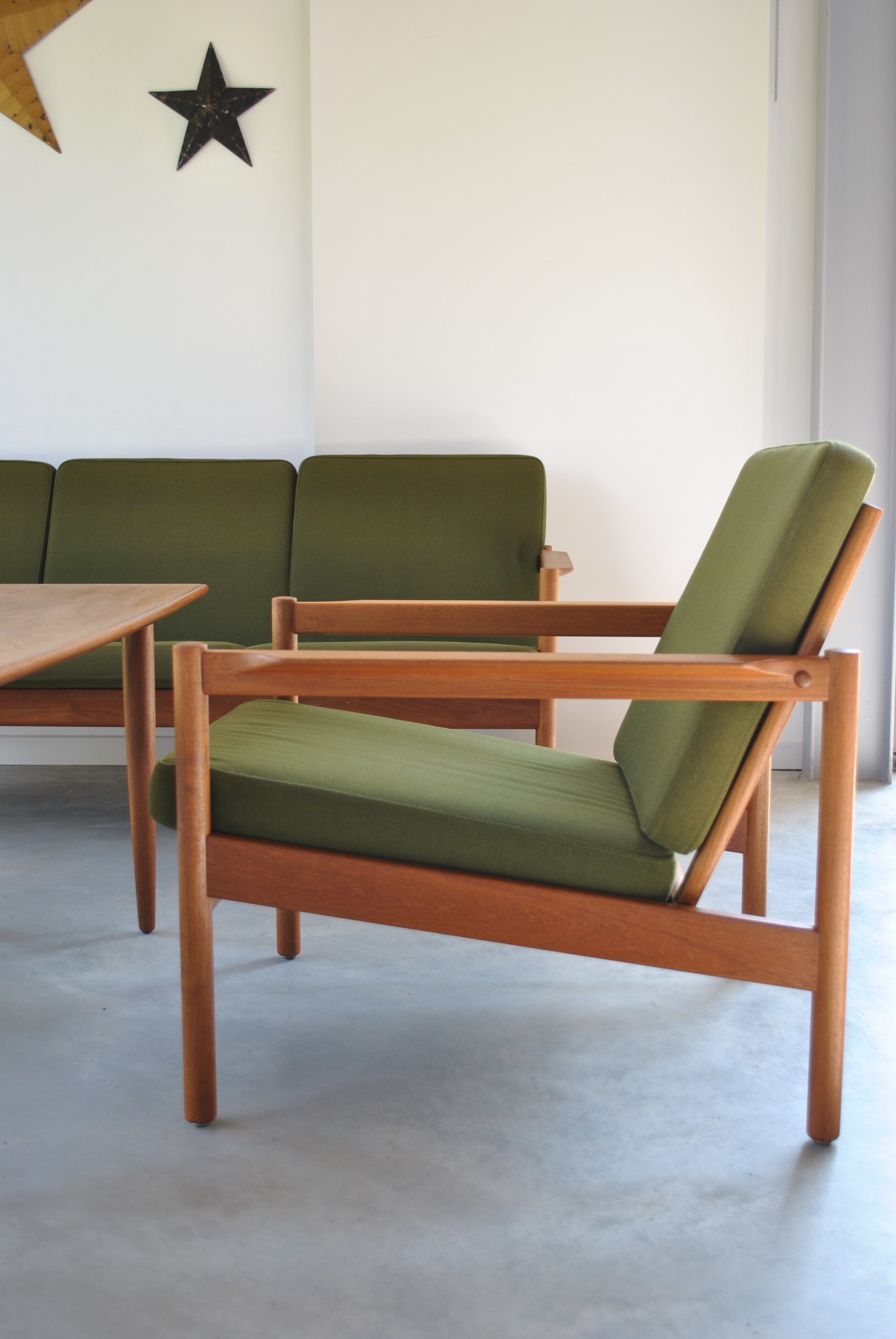 Danish armchairs pair of Kai Kristiansen by Magnus Olesen for Domus Danica year 60.