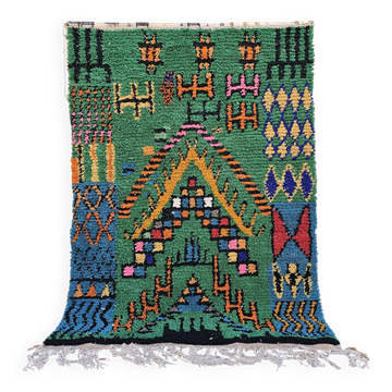 Tapis berbère artisanal unique 3x2 m