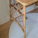 Vintage wood and rattan desk by L. Sognot