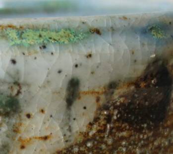 Brutalist glazed chamotte stoneware bowl