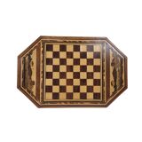 Game of ajedrez, madera tallada, Arts & Crafts, circa 1900 - Inglaterra