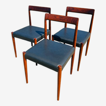 3 Lübke chairs in Rio rosewood