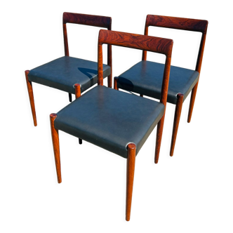 3 Lübke chairs in Rio rosewood