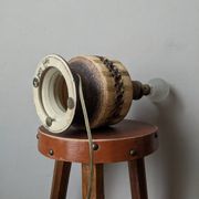 Pied de lampe en grès fabrication artisanale campagne bohème scandinav