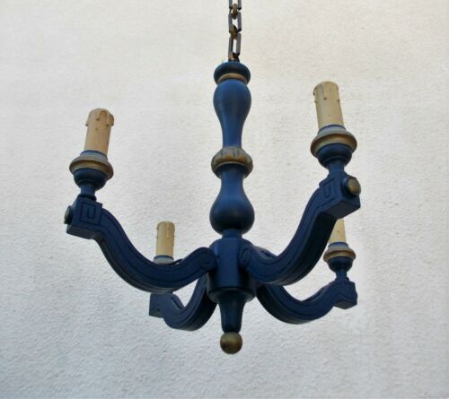 Wood chandelier Shabby chic Louis XIV style