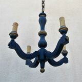 Wood chandelier Shabby chic Louis XIV style