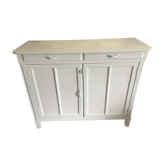 Parisian low buffet two doors two white drawers