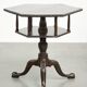 Antique wooden English rotating book table/side table from the 19th century