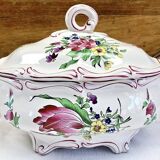 Old Lunéville oval vegetable tureen, street light model
