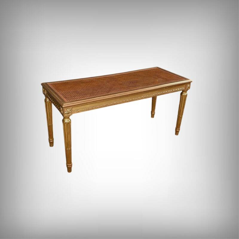 Golden Wood Bench, Louis XVI style – Early 20th century