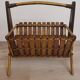 Vintage rattan magazine door